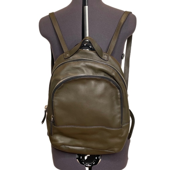 calvin klein grey logo print leather backpack Calvin Klein monogram-printed Backpack | Black